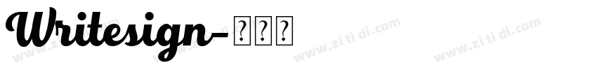 Writesign字体转换