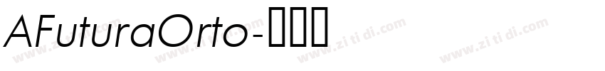 AFuturaOrto字体转换