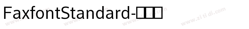 FaxfontStandard字体转换