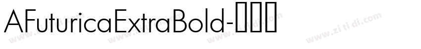 AFuturicaExtraBold字体转换