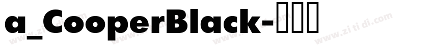 a_CooperBlack字体转换