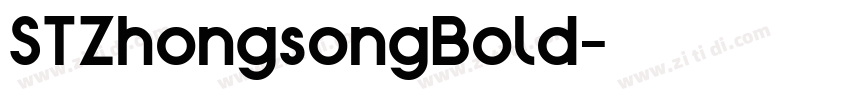 STZhongsongBold字体转换