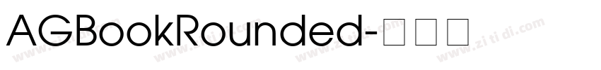 AGBookRounded字体转换