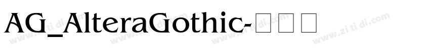 AG_AlteraGothic字体转换