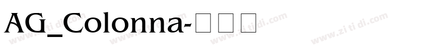 AG_Colonna字体转换