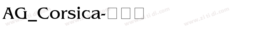 AG_Corsica字体转换