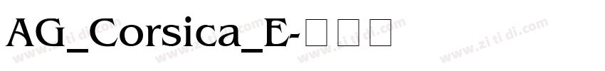 AG_Corsica_E字体转换
