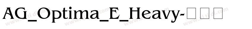 AG_Optima_E_Heavy字体转换