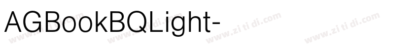 AGBookBQLight字体转换