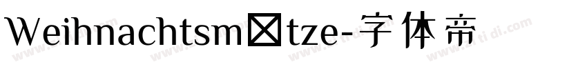 Weihnachtsmütze字体转换