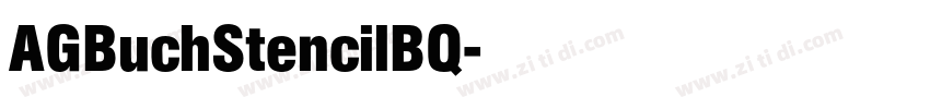 AGBuchStencilBQ字体转换