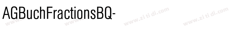AGBuchFractionsBQ字体转换
