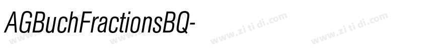 AGBuchFractionsBQ字体转换