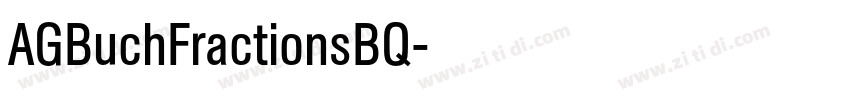 AGBuchFractionsBQ字体转换