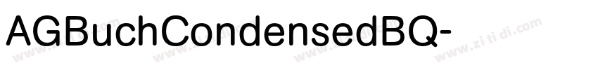 AGBuchCondensedBQ字体转换