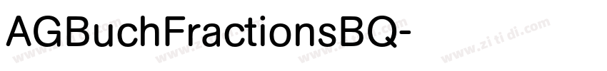 AGBuchFractionsBQ字体转换