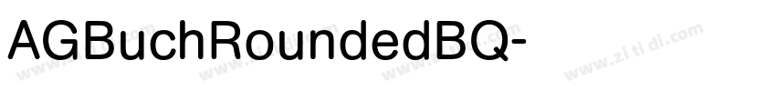 AGBuchRoundedBQ字体转换