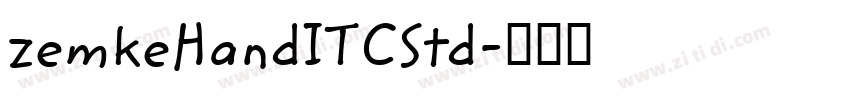 zemkeHandITCStd字体转换