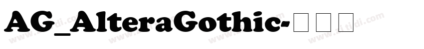 AG_AlteraGothic字体转换