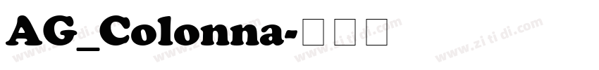 AG_Colonna字体转换