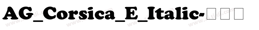 AG_Corsica_E_Italic字体转换