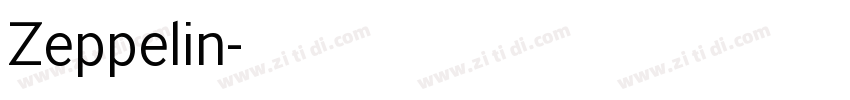 Zeppelin字体转换