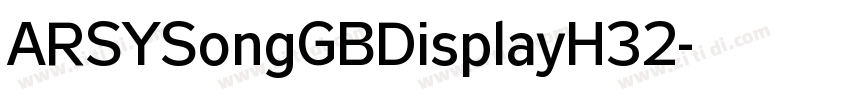 ARSYSongGBDisplayH32字体转换