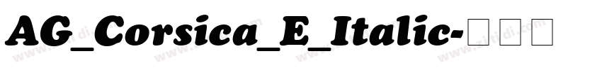AG_Corsica_E_Italic字体转换