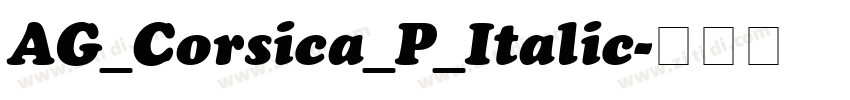 AG_Corsica_P_Italic字体转换