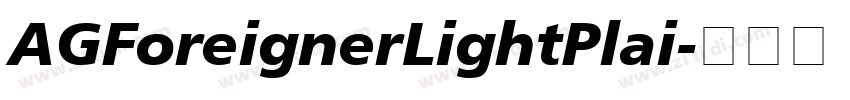AGForeignerLightPlai字体转换