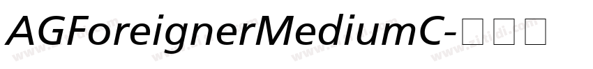 AGForeignerMediumC字体转换