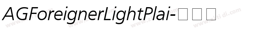 AGForeignerLightPlai字体转换