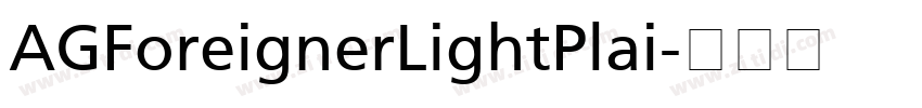 AGForeignerLightPlai字体转换