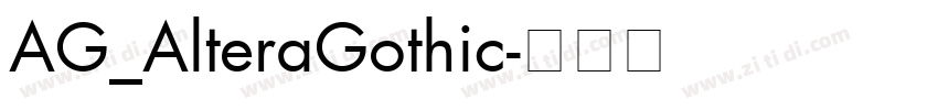 AG_AlteraGothic字体转换
