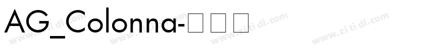 AG_Colonna字体转换
