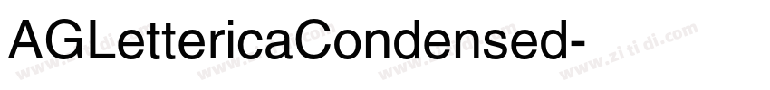 AGLettericaCondensed字体转换