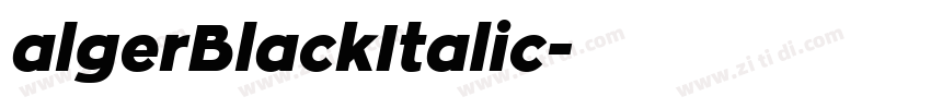 algerBlackItalic字体转换