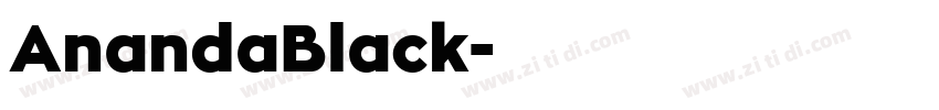 AnandaBlack字体转换