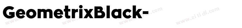 GeometrixBlack字体转换