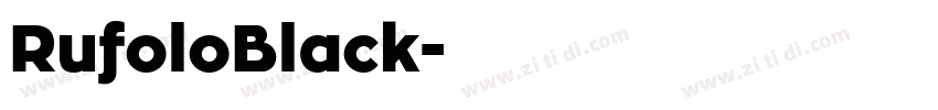 RufoloBlack字体转换