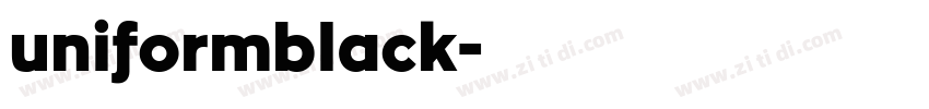 uniformblack字体转换