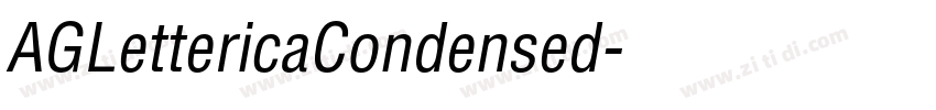 AGLettericaCondensed字体转换