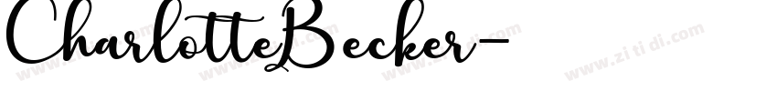 CharlotteBecker字体转换