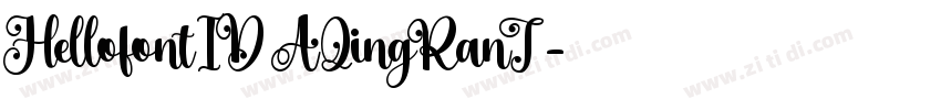 HellofontIDAQingRanT字体转换
