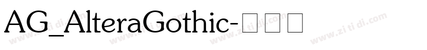 AG_AlteraGothic字体转换