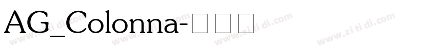 AG_Colonna字体转换