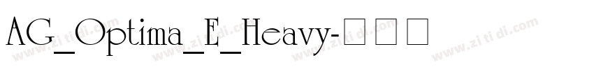 AG_Optima_E_Heavy字体转换