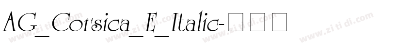 AG_Corsica_E_Italic字体转换