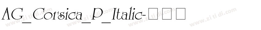 AG_Corsica_P_Italic字体转换