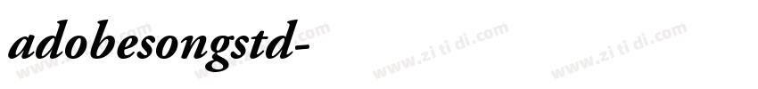 adobesongstd字体转换
